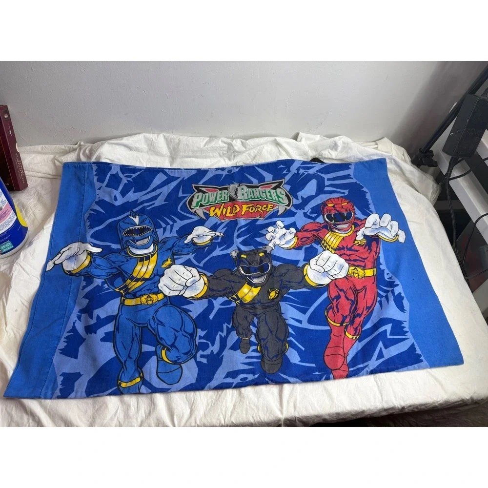 Power Rangers Wild Force Blue Red Black Ranger pillowcase